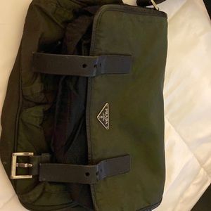Messenger bag olive green crossbody not sure if authentic bag was given to me